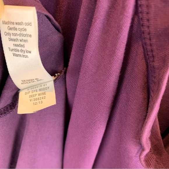 Athleta Purple Dip Dyed Ombre Hi-Lo Racer Back Midi Maxi Tank Dress sz S - Picture 8 of 8